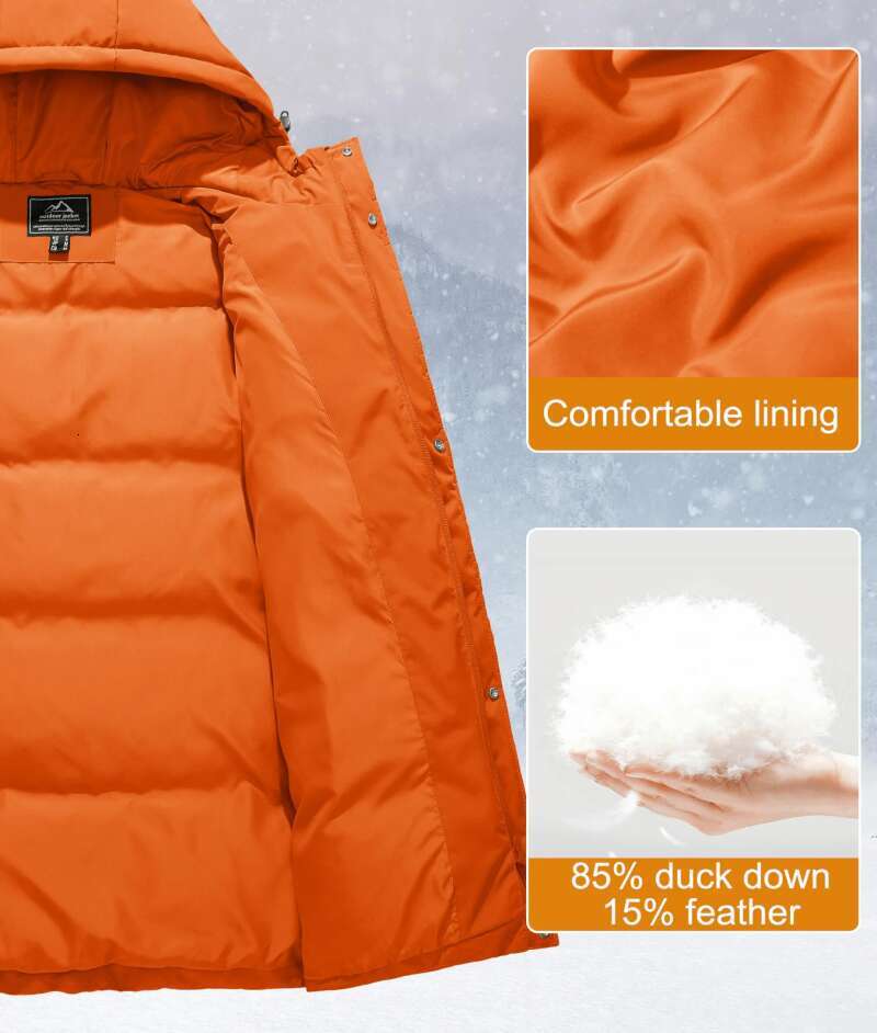 Winter Quilted Duck Feather Down Jackets Womens Padded Puffer Warm Hooded Long Coats Thermal Waterproof Thick Outerwear womens coat