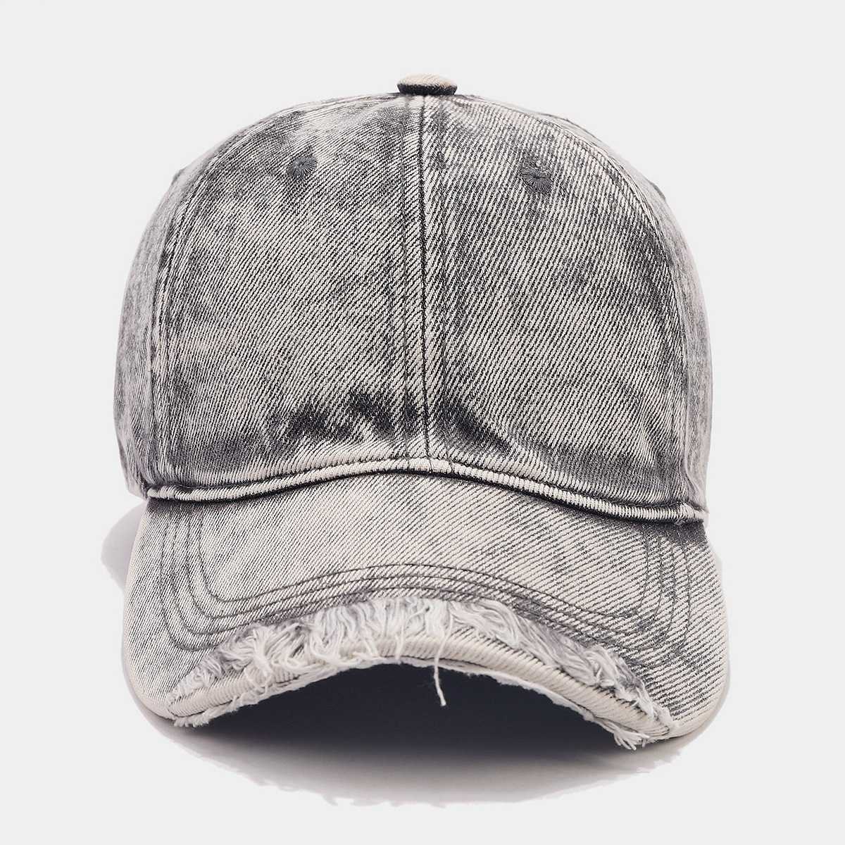 Style Trendy Brand Fashion Distressed Soft Top Baseball Cap Slimming Female Artistic Washed Baseball Cap Men H251020
