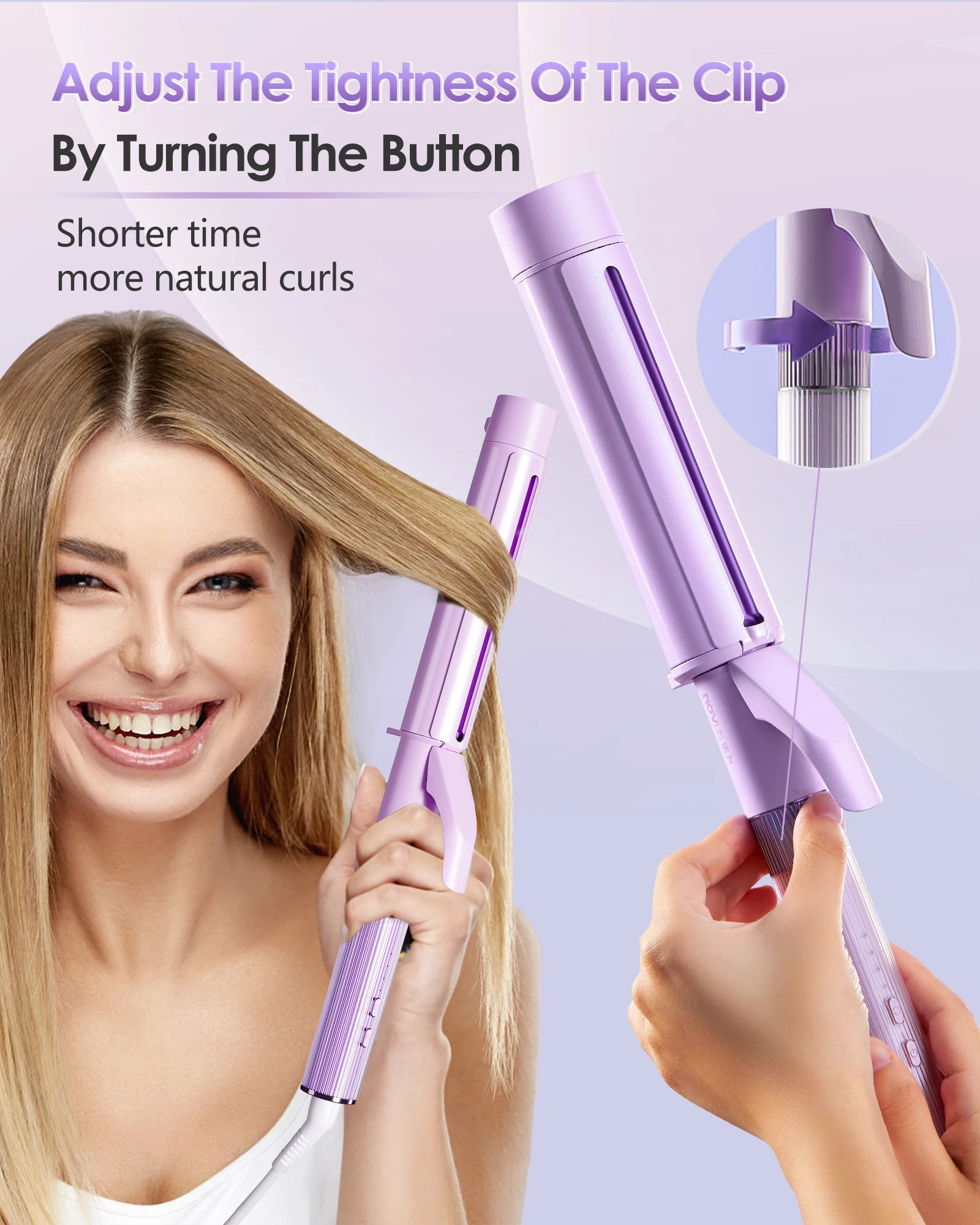 1214 Inch Curling Wand Professional Curling Iron Negative Ions Hair Curler Large Barrel Curling Iron 251018