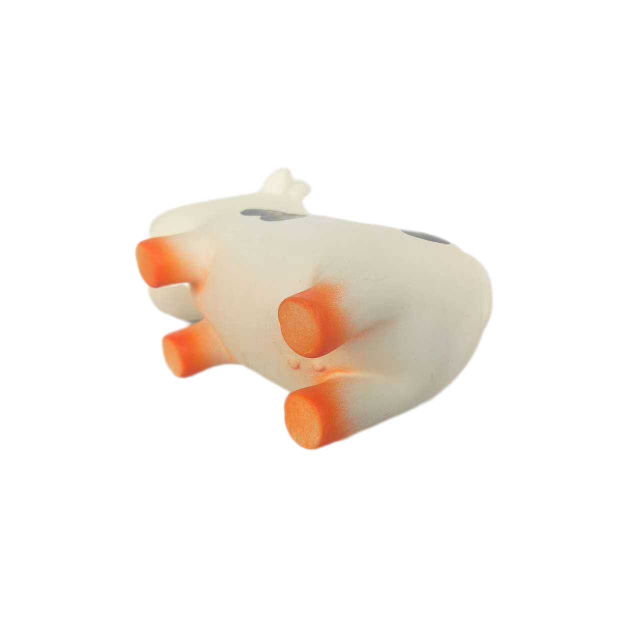 Latex Screaming Cow Dog Toy Soft Natural Rubber Squeaky Chewy Sound Animal Interactive Canine Pet Toys with Bright Colors for Medium Dogs 2pcs/Pack