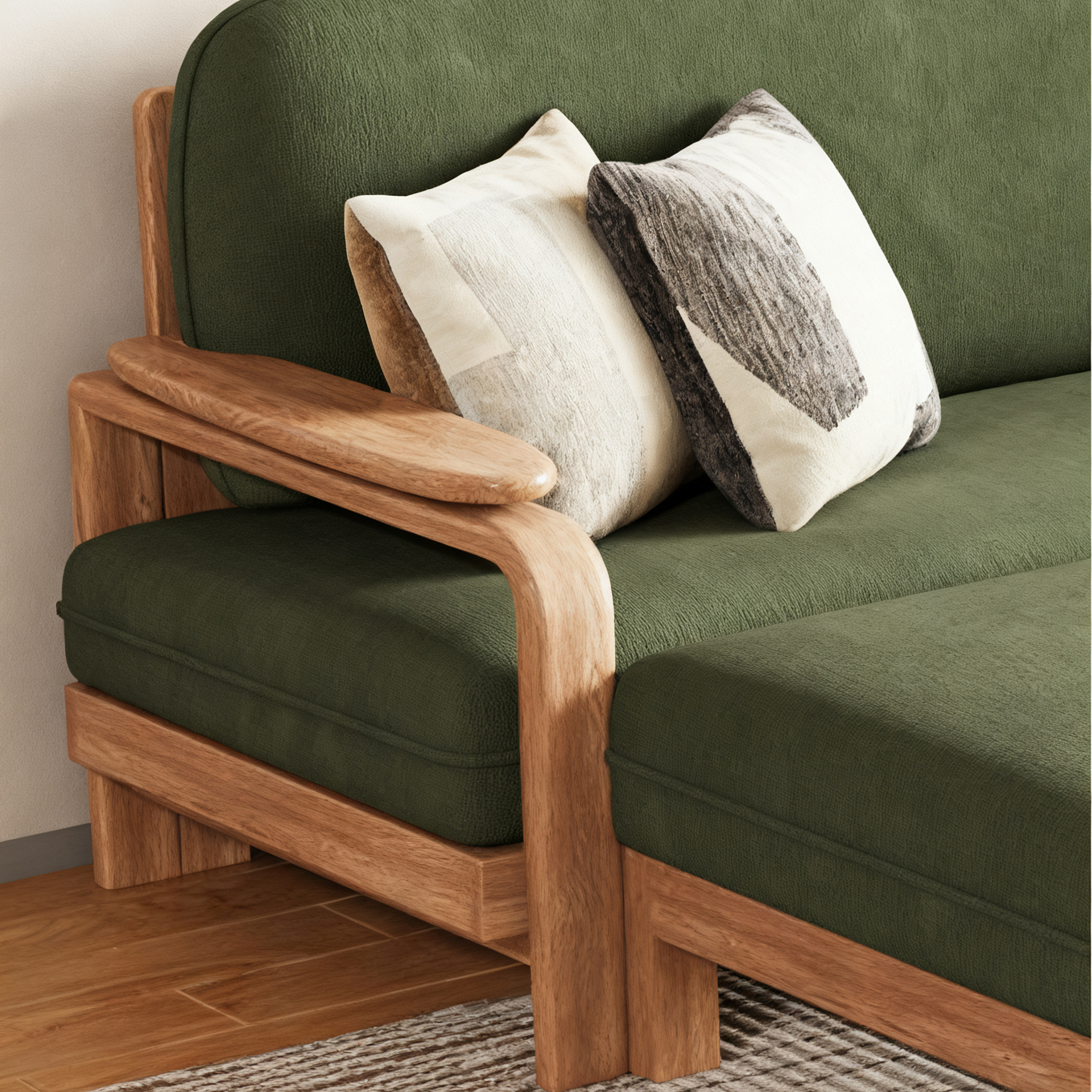 Elegant Furniture: High-Quality Wood-Built Living Room Settee