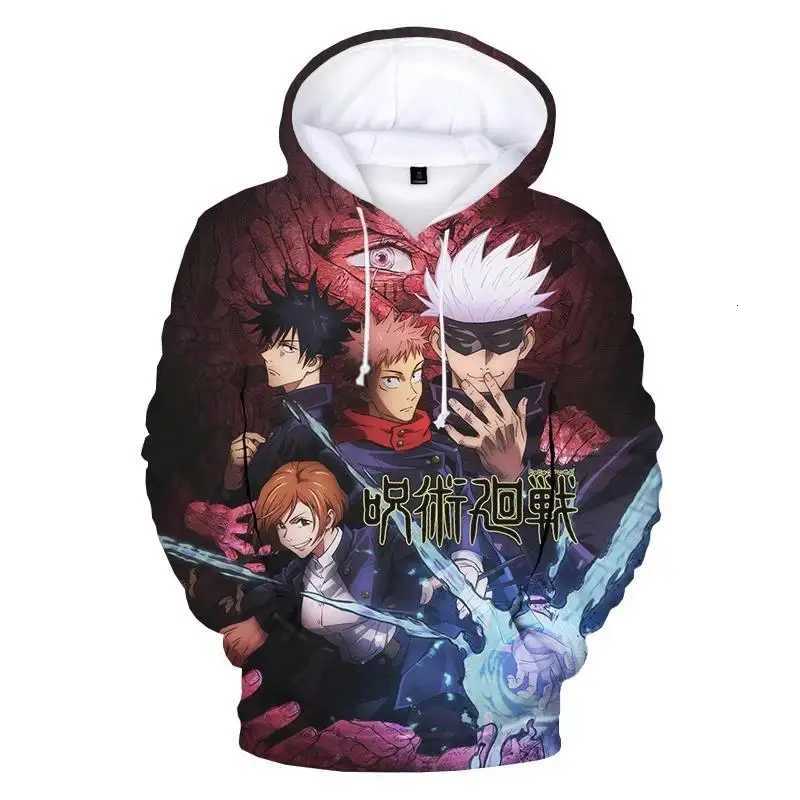 3D Print Anime Jujutsu Kaisen Hoodies Sweatshirts MenWomen 2023 Newest Fashion Streetwear Autumn Winter Plus Size Clothes Coat W251021