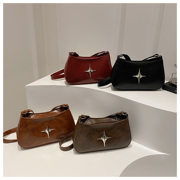Autumn And Winter New Casual Style Women's Shoulder Bag Retro Style Solid Color Designer Bag Fashionable New Trend Luxury Handbag