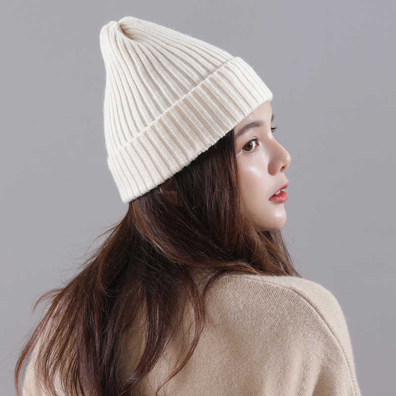 Autumn and Winter Fashionable Wool Cap Sweet and Lovely Warm Knitting Cap Womens Pullover Cap H251020