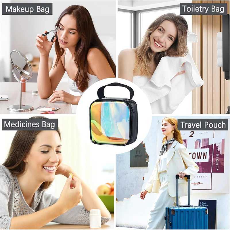 Multifunctional Cosmetic Bag Clear Makeup Storage Bags With Zipper Portable Travel Cosmetic Bags For Women Transparent ToiletryW251021