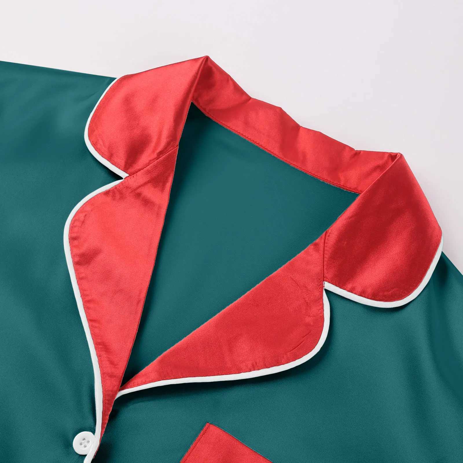 2025 Family Christmas Pajama Matching Sets Silk Satin Plus Size Casual Sleepyheads Home Wear Pajamas Holiday Hot Selling L251021ALPK