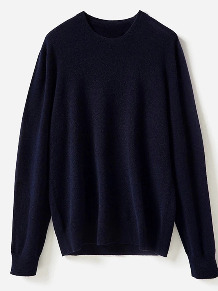 Men 100 Merino Wool Sweater Basic Oneck Wool Pullover Autumn Winter Long Sleeve Soft Jumper Smart Casual Knitwear Tops 251020