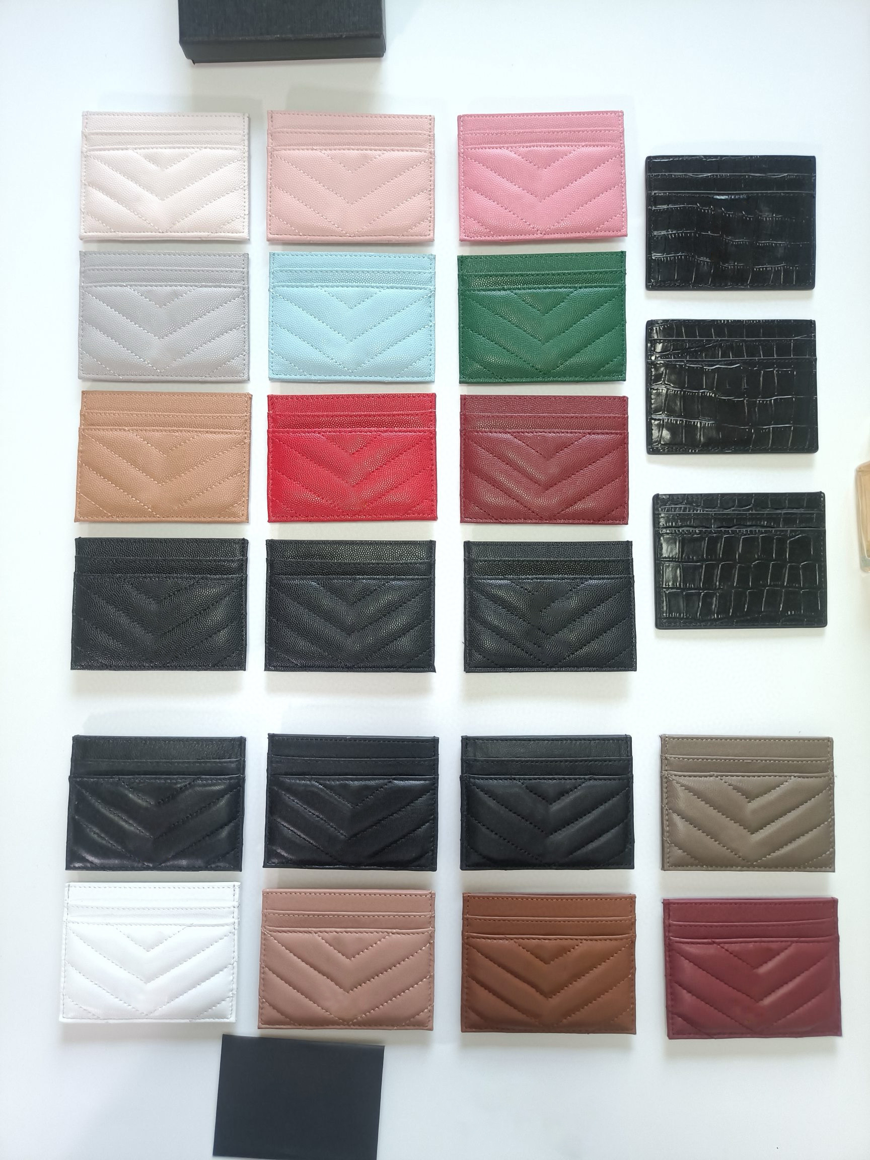 Designer wallet women card holder chain wallet men cardholder women passport holders Luxury cardholder designer purse woman mini wallet men Credit Card with box