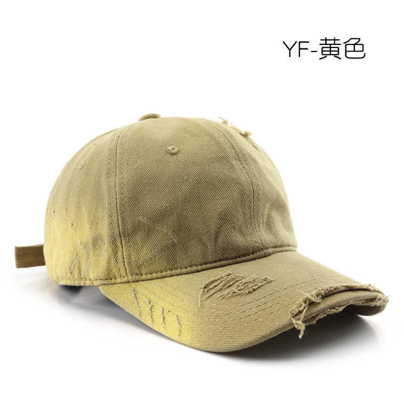 Style Personality Women Spring and Autumn Fashion Stonewashed Distressed Baseball Cap Outdoor Men Travel Sun Protection Baseball Cap H251020