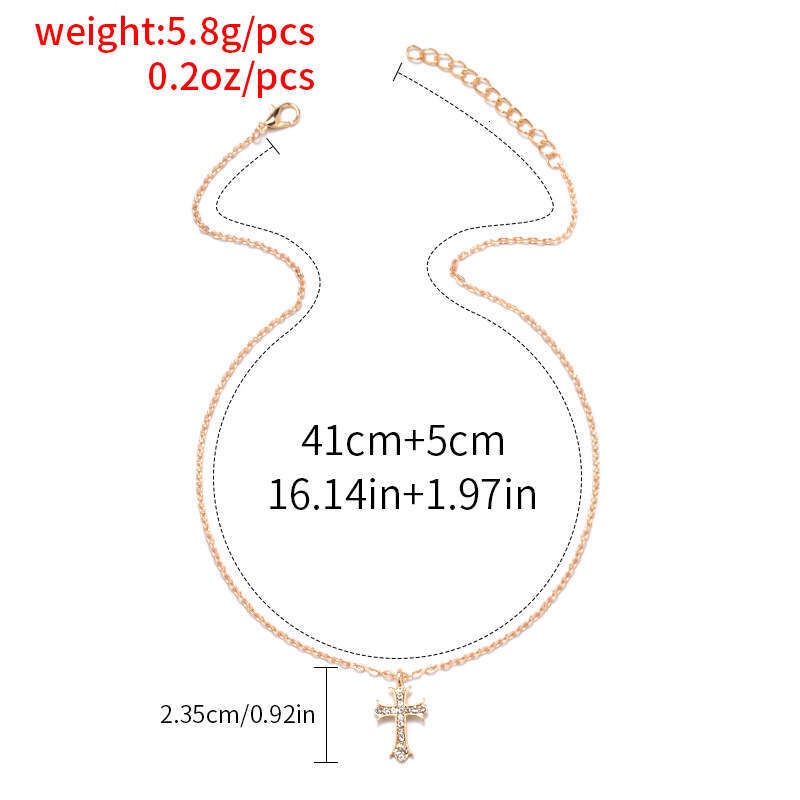 Necklace Designer luxury pendant necklace for Women men Cross alloy plated with 18K gold High-end Elegant Unique Festival gift
