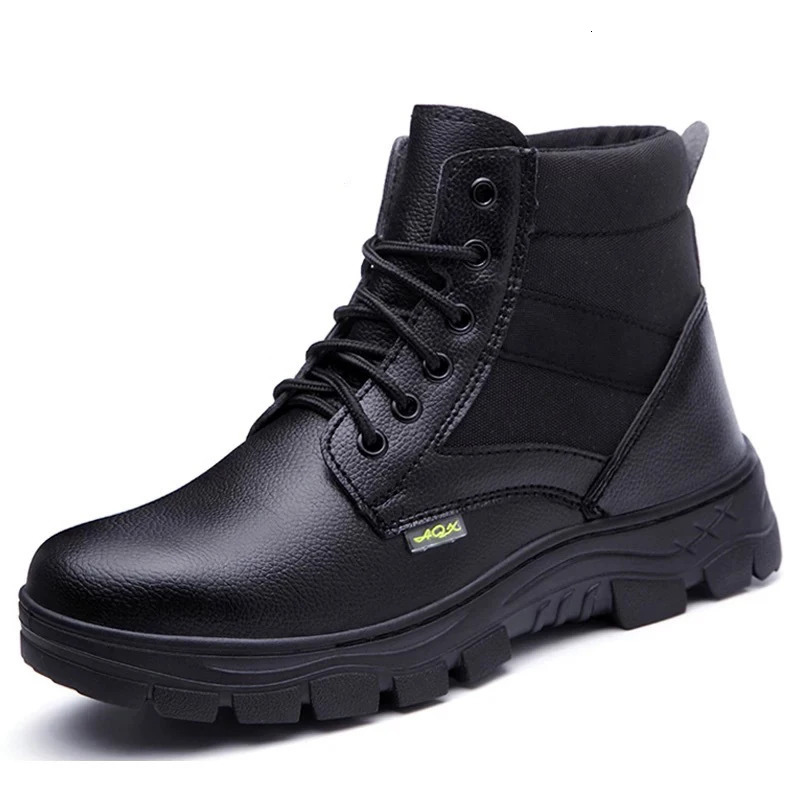 Mens Boots Safety Shoes Men Steel Toe Shoes Winter Boots Men PunctureProof Work Shoes Plush Warm Work Safety Boots Male Shoes251020