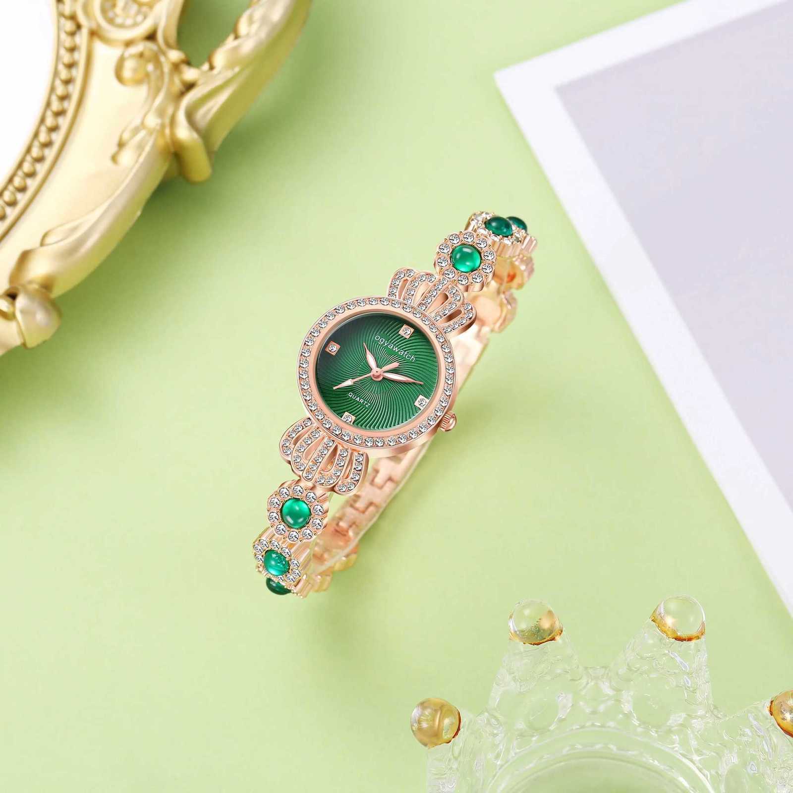 Elegant Women Luxury Rhinestone Crown Ladies Quartz Exquisite Fashion Analog Bracelet Wrist Clock relogio femininoXJ251021