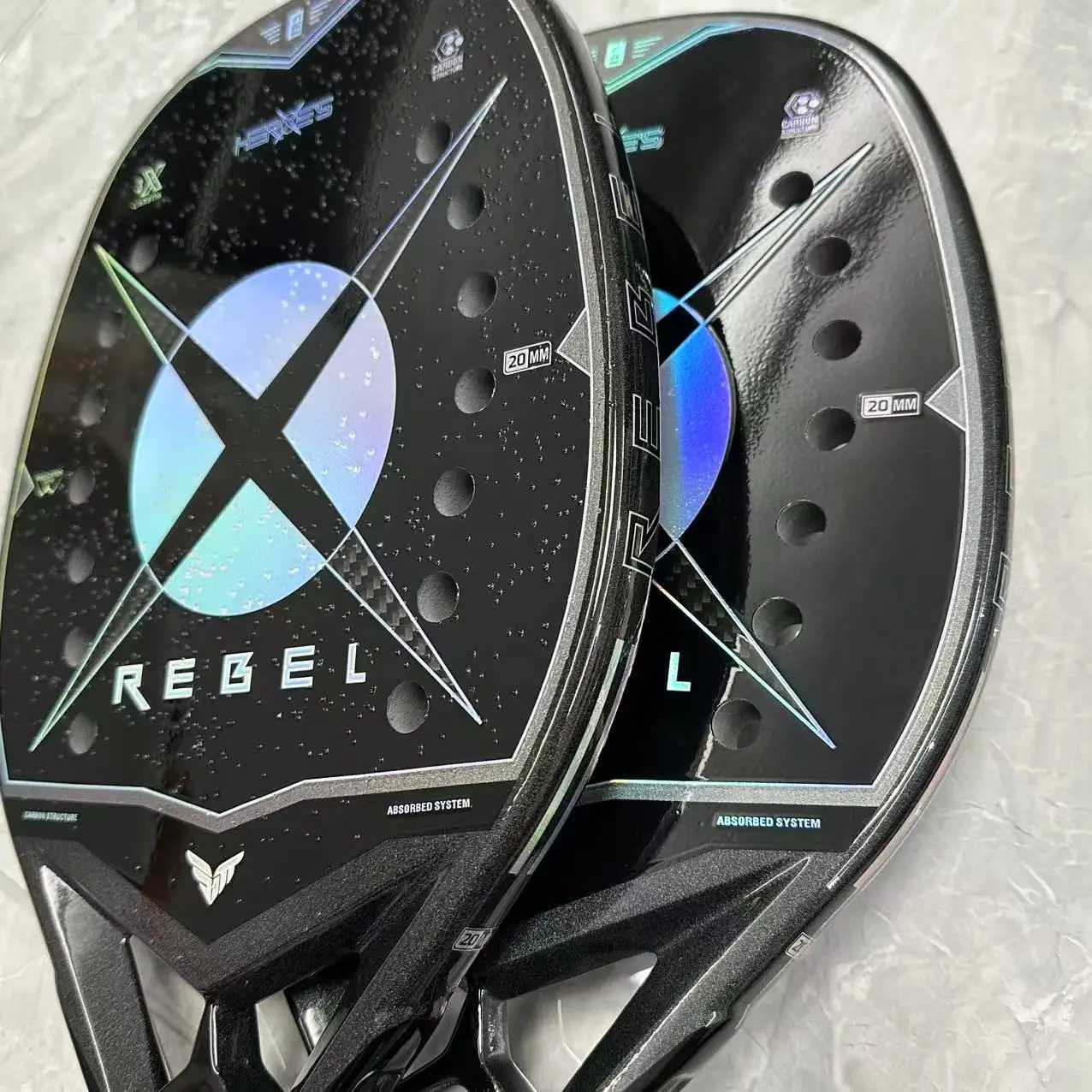 Beach Tennis RacketBeach Tennis Paddle with Carbon Fiber Grit Face with EVA Memory Foam Core Outdoor Sports Ball Racket W251021