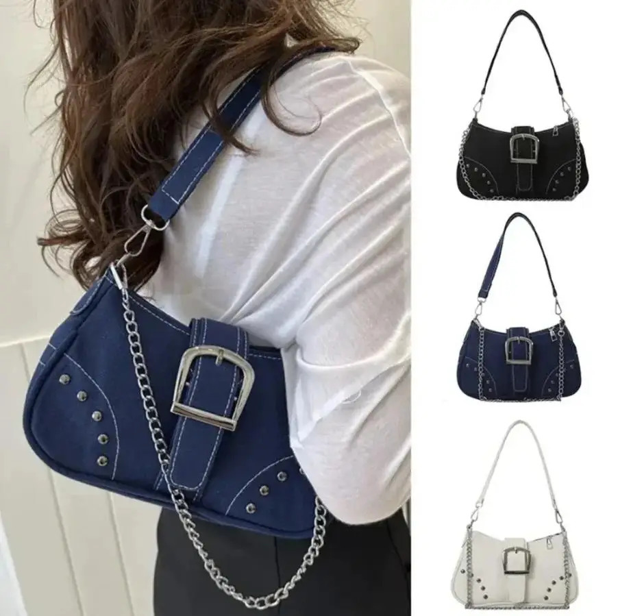 Simple Retro Underarm Bag Fashionable Trend Casual Shoulder Bag Canvas Casual Texture Crossbody Bag for Women 251015
