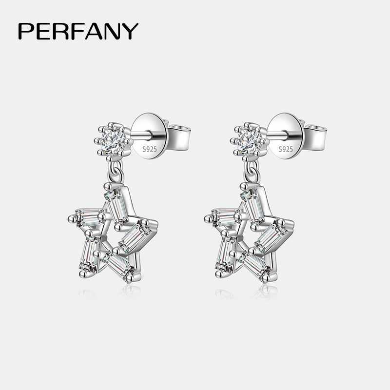 PERFANY 02CT Moissanite Drop Earring Women S925 Pure Silver Star Design Laboratory Diamond Fashion Jewelry Party Gift J251021