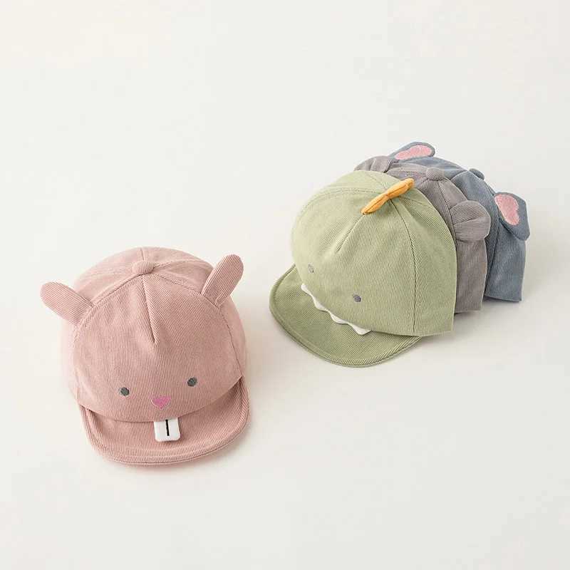 Cute Animal Baby Baseball Hat Cartoon Dinosaur Rabbit Infant Peaked Cap Solid Color Kawaii Soft Brim Kids Sun Hats J251021