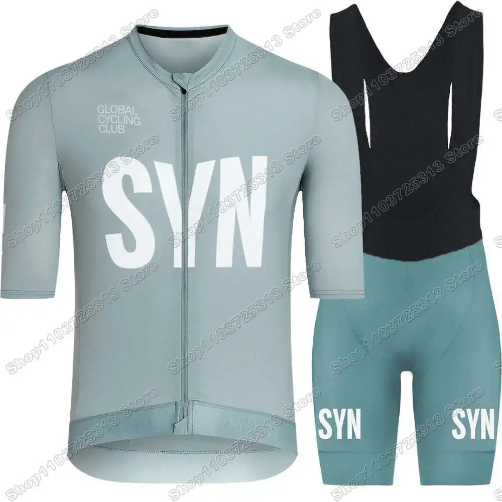 SYN 2025 Cycling Jersey Set Black White Orange Red Cycling Clothing Men TRAINING Short Sleeve Kit Road Bike Shirt Bib Shorts 251021