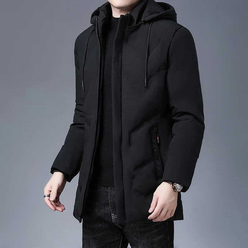 Mens Clothing Top Quality Fashion Hooded Casual Fashion Long Thicken Outwear Parkas Jackets Winter Windbreaker Coats 251013