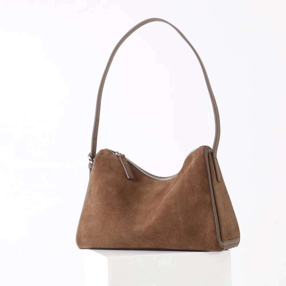 Suede Frosted Cowhide Underarm New Niche Design Soft Vintage Handbag Fashion Ladies One-Shoulder Crossbody Bag 251021