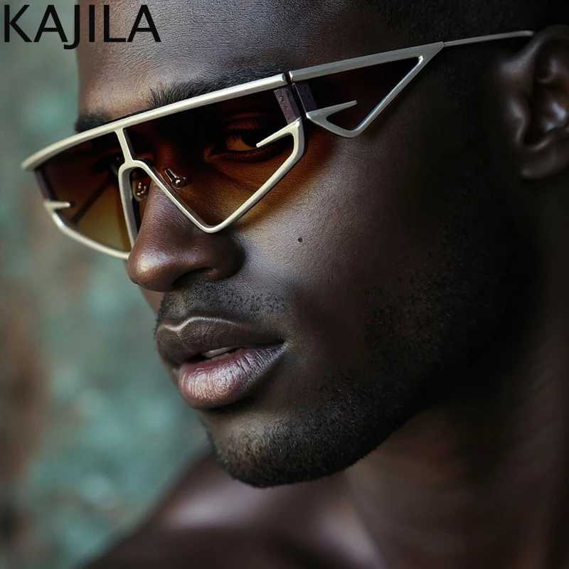 Y2K Punk Square Shield Sunglasses Men 2025 Luxury Brand Vintage Irregular Steampunk Windproof Sun Glasses for Women Cycling J251114