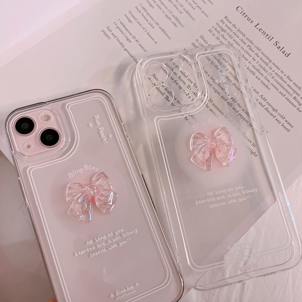 Compatible with iPhone 17 Case,Cute 3D Crystal Bow Tie Bowknot Glitter Sparkle Bling Camera Lens Protection Transparent Clear Soft Shockproof Cover Ph