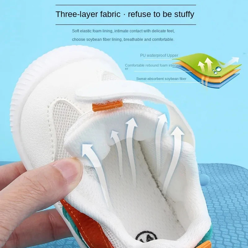 Baby Toddler Shoes Four Seasons 03 Year Old Childrens Soft Sole Non Slip Girl Boy Mesh Breathable Walking Single Shoe 251014