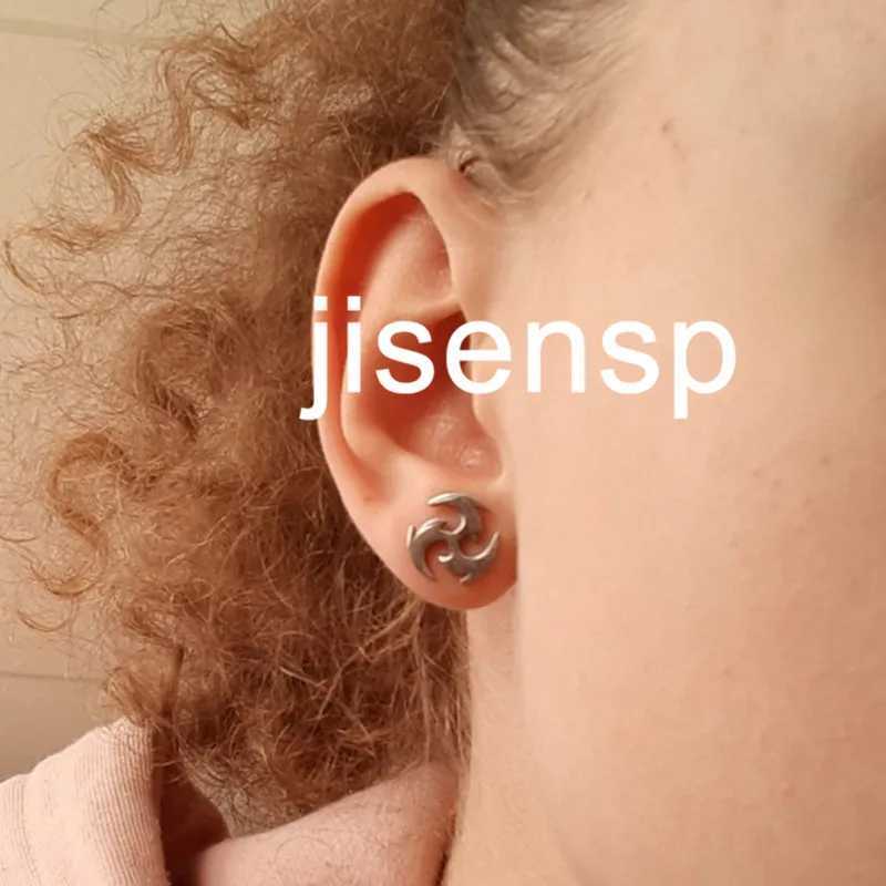 Punk Genshin Impact Stud Earrings for Women Men Stainless Steel Jewelry Hydro Pyro Dendro Fashion Earings Cosplay Jewelry brinco J251021