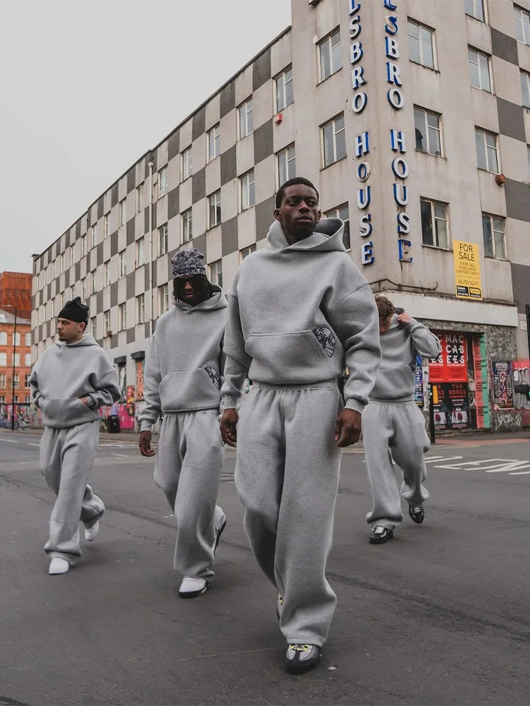 2025 Trendy High Street Retro Casual Streetwear Mens Sports Suit Y2K Harajuku Embroidered Hoodie men Hiphop Loose Sweatpants 251021