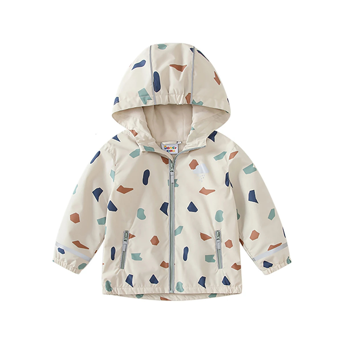HONEYKING Softshell Jacket For Kids Waterproof Hooded Fleece Outerwear Baby Toddler Rain Coats Childrens Clothing Girl 251018