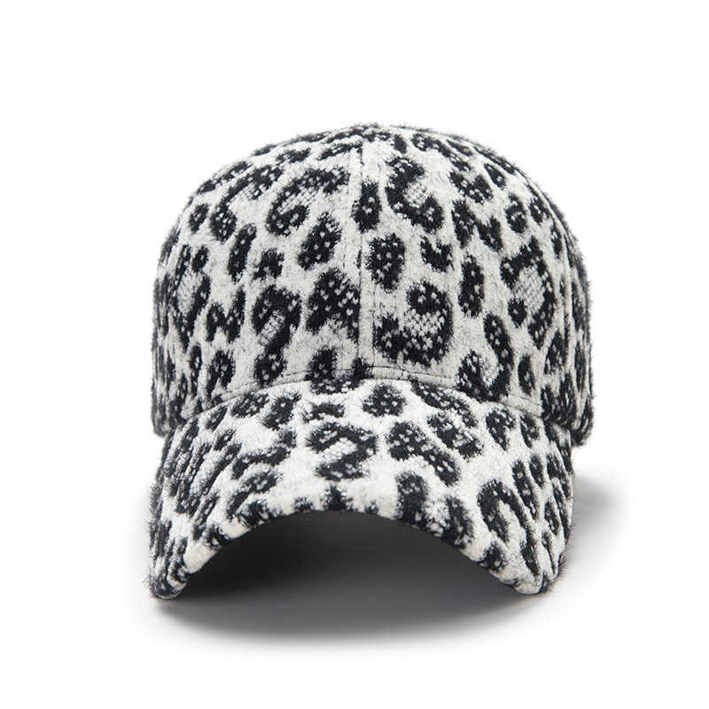 New Autumn Winter Hat Women Leopard Print Baseball Cap Warm Fashion Peaked Cap Outdoor Casual Personality Allmatch Trendy Cap H251020