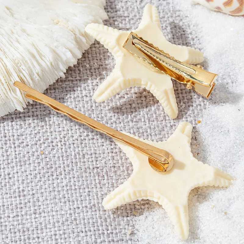 New Fashion Highgrade Shell Starfish Shape Hairpin Barrettes for Women Girl Accessories Headwear Hair Claw WholesaleW254021