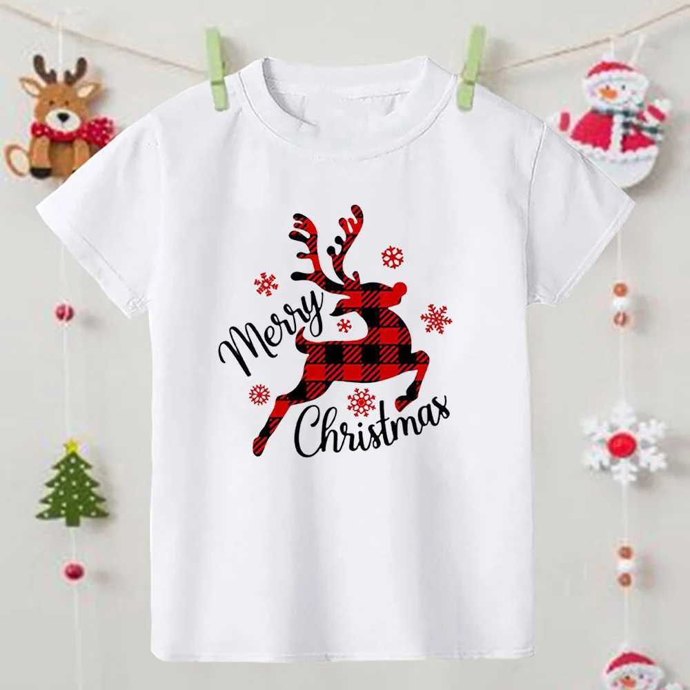 Merry Christmas Print Family Matching Outfits Xmas Party Clothes Mom Dad Daughter Son Tshirt Baby Bodysuit Fashion Family Set L2510215D8P