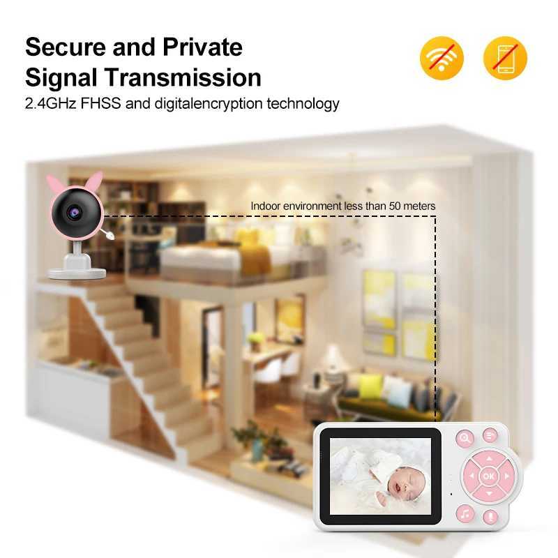 Damini 720p HD baby monitor IR night vision breastfeeding reminder temperature detection lullaby 24G wireless connection J251121