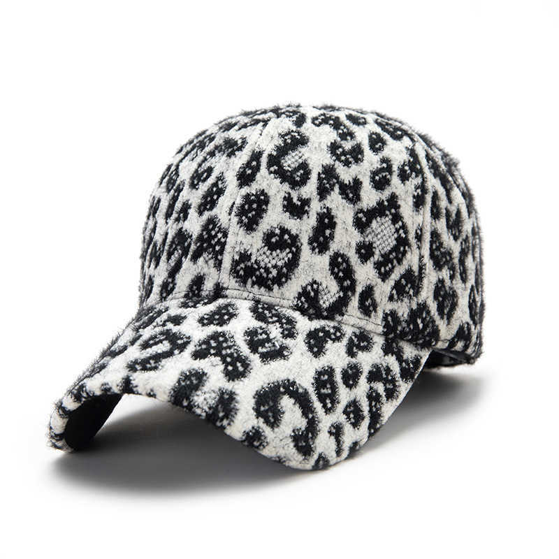 New Autumn Winter Hat Women Leopard Print Baseball Cap Warm Fashion Peaked Cap Outdoor Casual Personality Allmatch Trendy Cap H251020