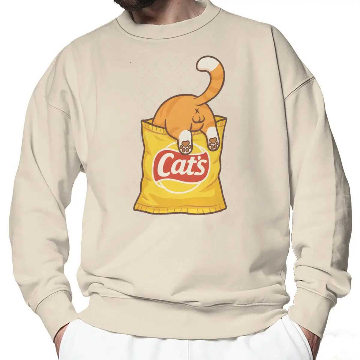 Men Women Clothing Cats Chips Fashion Casual Sweatshirts Design Tops Cartoon Cute Animal Lovers Gifts Unisex Funny Sweatshirt W251021