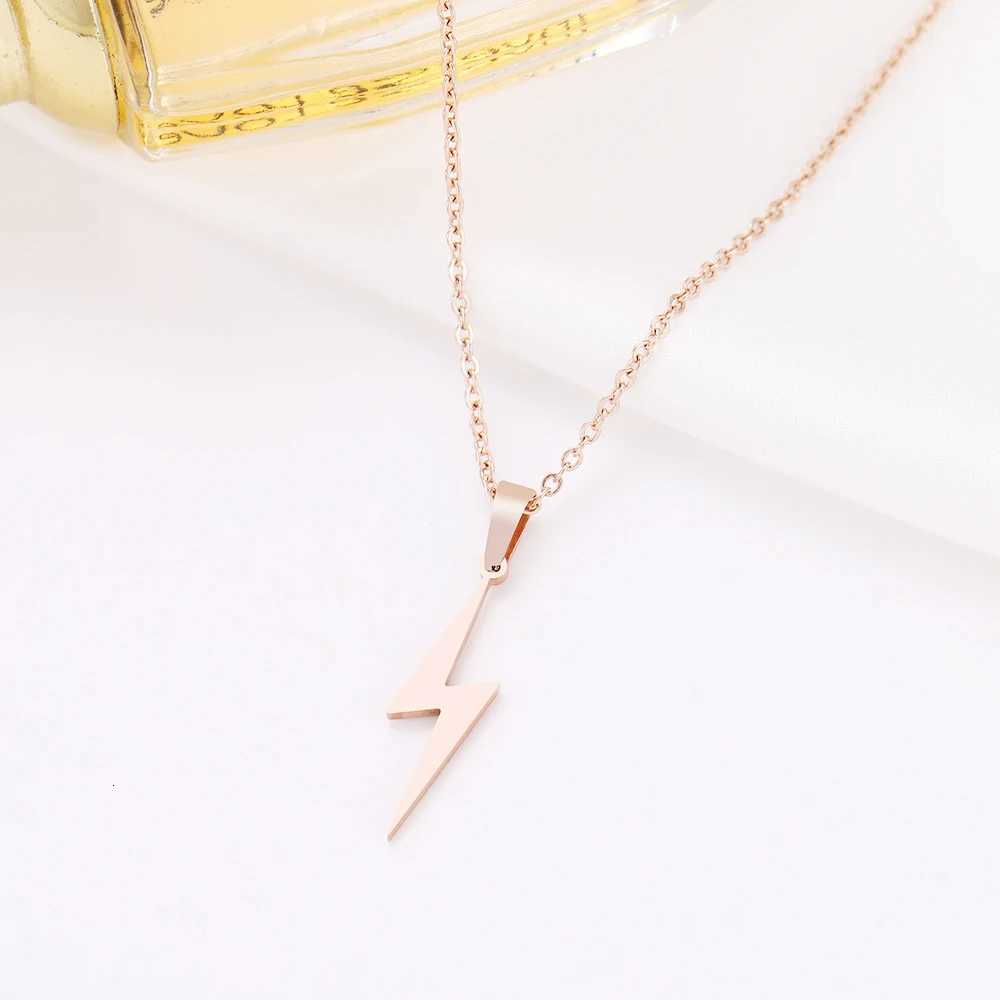 DOTIFI Stainless Steel Necklace Hot Lightning Necklaces For Women Protection Pendants For Girlfriend Gifts Charms Jewelry XJ250717