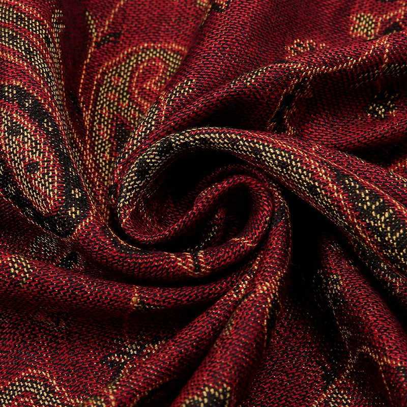 Wholesale Thick Pashmina Scarf Shawl Wrap Paisley Jacquard Stoles Vintage Cashew Scarves Printed Cotton Tippet Sunscreen Hijab W251021
