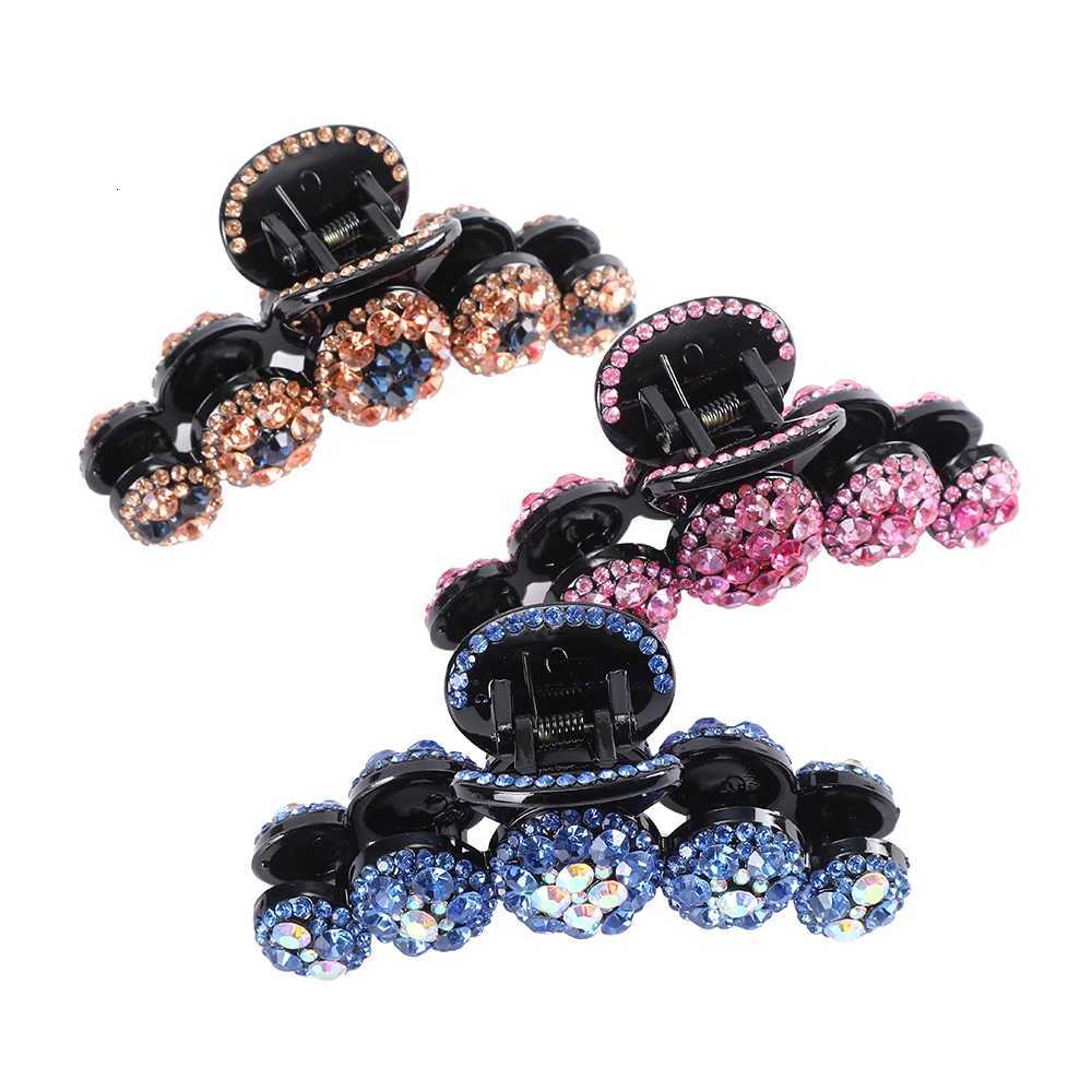 AWAYTR Large Diamond Hair Claws Crab Hairpins Crystal Hair Clips Barrettes Hairgrip Ponytail Women Hair AccessoriesW254021