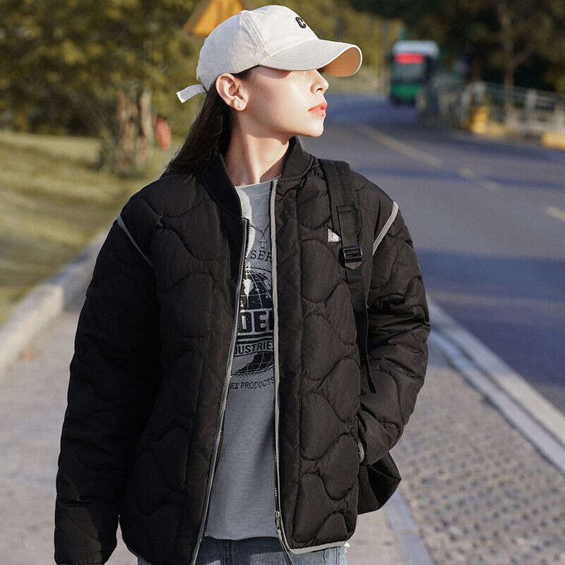 coat American down baseball women 2023 new spring and autumn winter jacket, thick cotton jacket