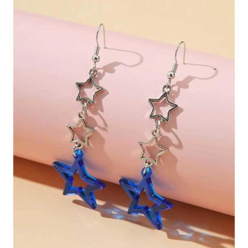 Hollow Ear Hook Long Earring Simple Summer Jewelry Party Gifts Geometric Pentagrams Earrings Jewelry for Women Girls J251021