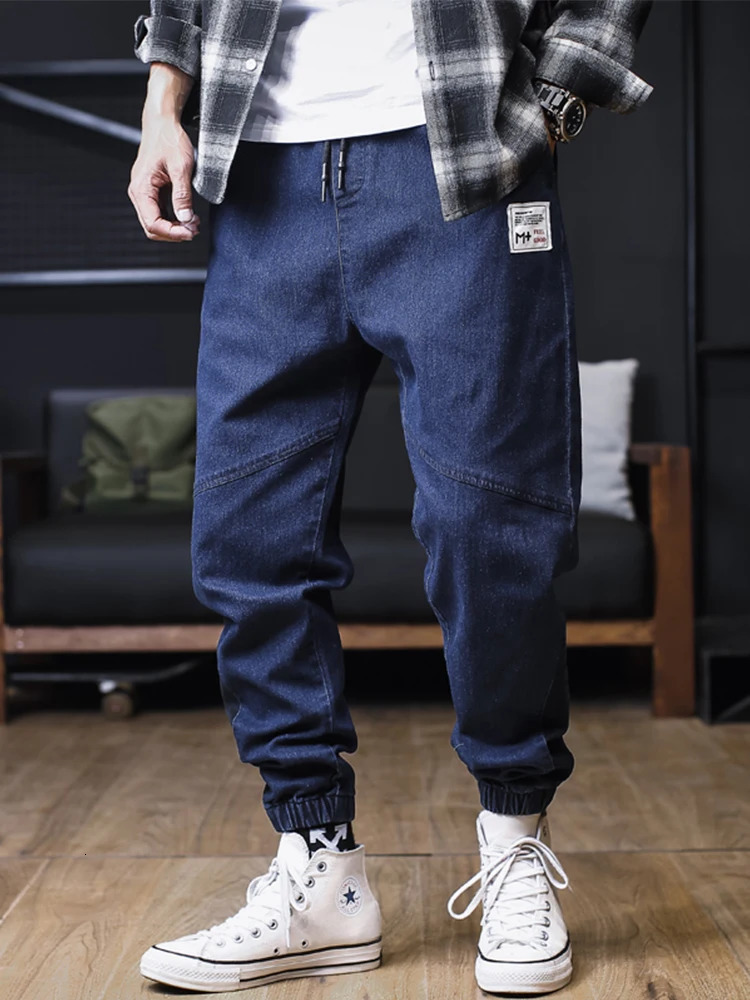 Plus Size Jeans Men Loose Joggers Streetwear Harem Cargo Pants AnkleLength Denim Trousers 251017