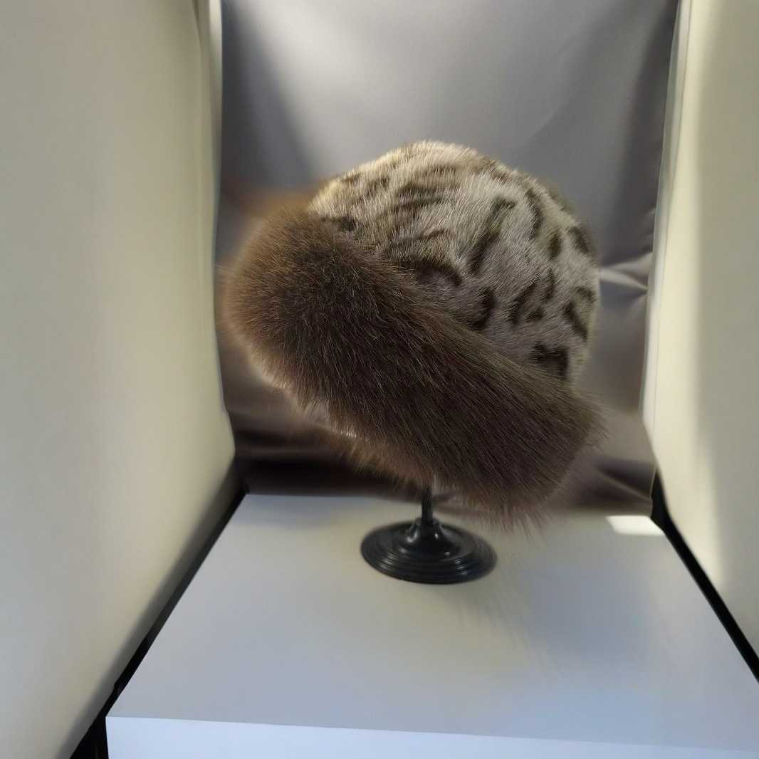 2024 New Leopard Print Hat for Women Autumn and Winter Warm Faux Fur Fashion Fisherman Hat Imitation Mink Womens Hat H251020