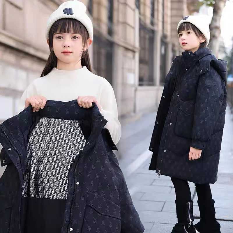 RAISE Russian Winter Down Jacket For Kid Girl Printed Hooded Thick Warm Long Teens Girl Outerwear Coat 614Y Kids Parkas JacketsT251021