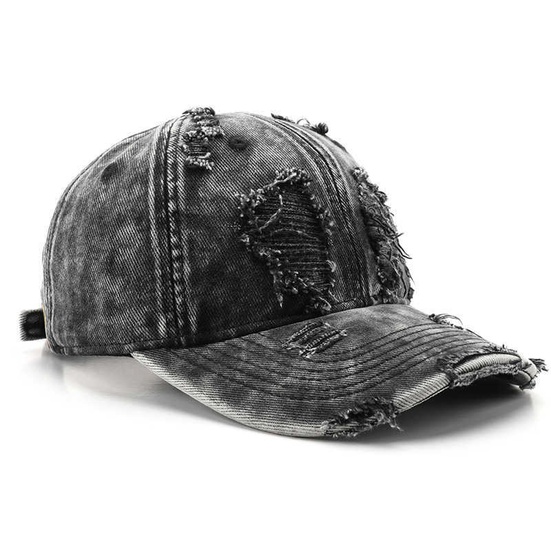 Womens Spring and Autumn Washed Vintage Distressed Baseball Cap Outdoor Mens Unique Sports Travel Sun Protection Visor Hat H251020