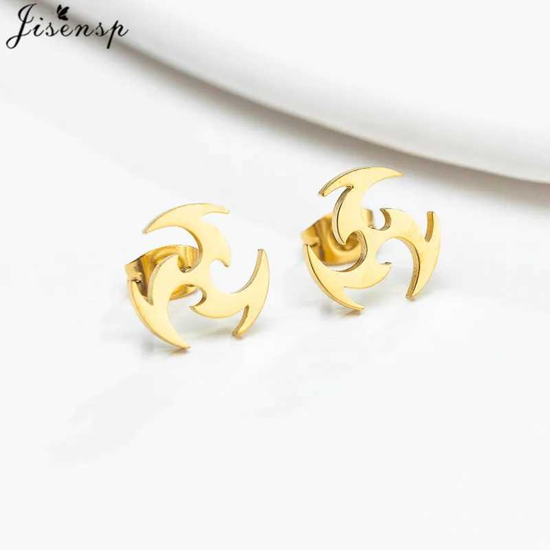 Punk Genshin Impact Stud Earrings for Women Men Stainless Steel Jewelry Hydro Pyro Dendro Fashion Earings Cosplay Jewelry brinco J251021