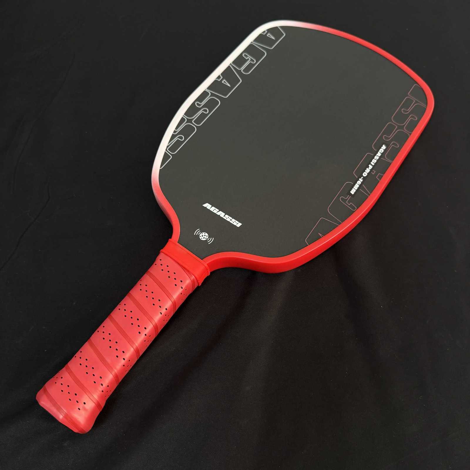 Pc Professional Pickleball Racket 6mm T700 Carbon Fiber Agassi Pro Racket Enhanced Strength and Feel Red and White Design W251021