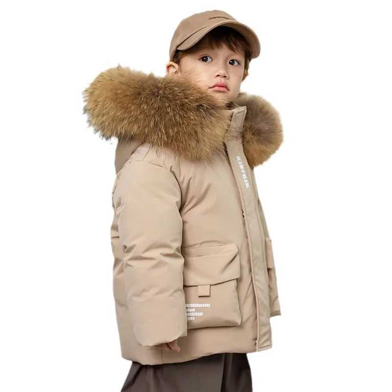 OLEKID 2025 Winter Baby Boy Down Jacket Hooded Thick Warm Down Jacket For Boys 28 Years Kids Toddler Boy Parka Outerwear CoatT251021