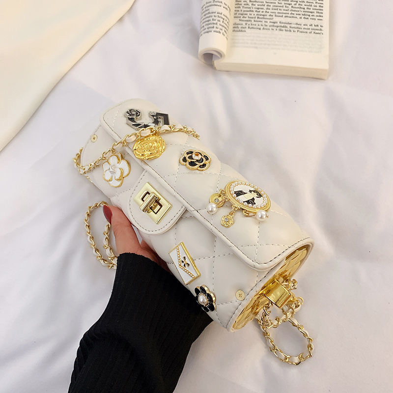 Luxury Brand Designer Bag High-End Stylish Small Bag 2025 New Fashion Versatile Chain Crossbody Bag Niche Texture Shoulder Cylinder Bag