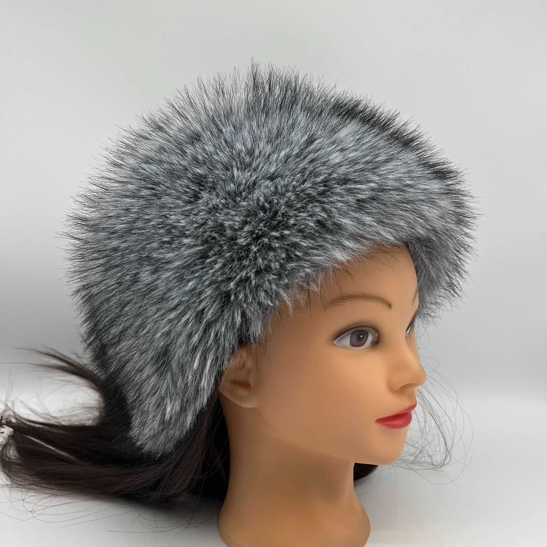 New Faux Fox Fur Fisherman Hat Outdoor Ski Windproof Hat Coldproof Warm Thickened Fur Hat Versatile Bucket Hat H251020