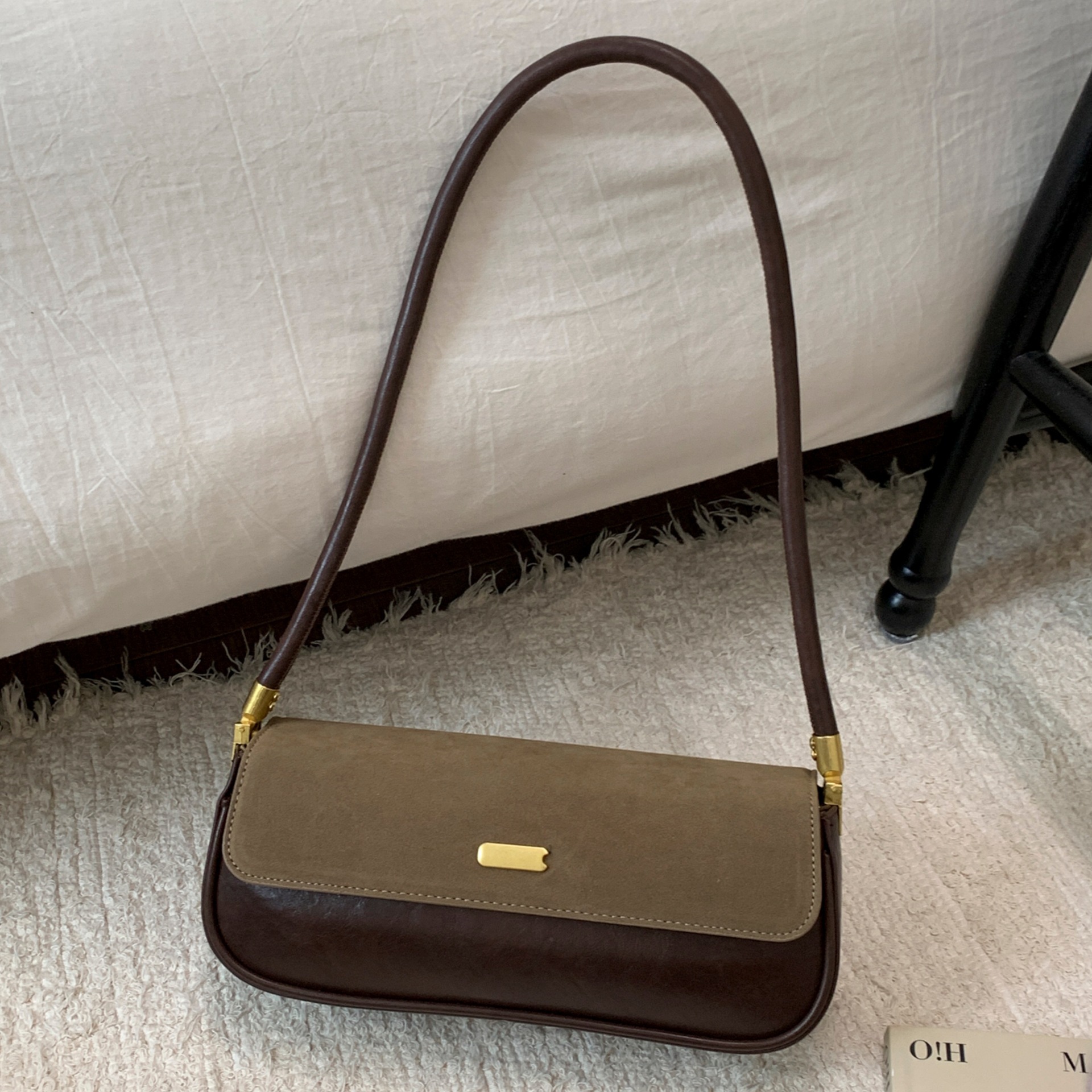 Fashionable Retro Small Square Bag New Autumn And Winter Designer Bag Retro Style Texture Luxury Handbag Underarm Women's Shoulder Bag